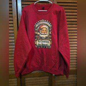 Gildan Red Santa Claus Crewneck Sweater